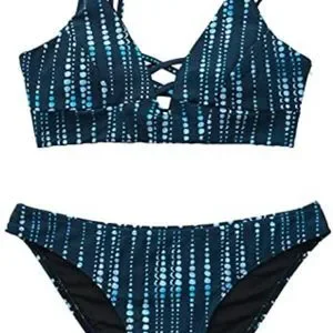 CUPSHE Women's Dream Space Lace Up Bikini Set Beach Swimwear